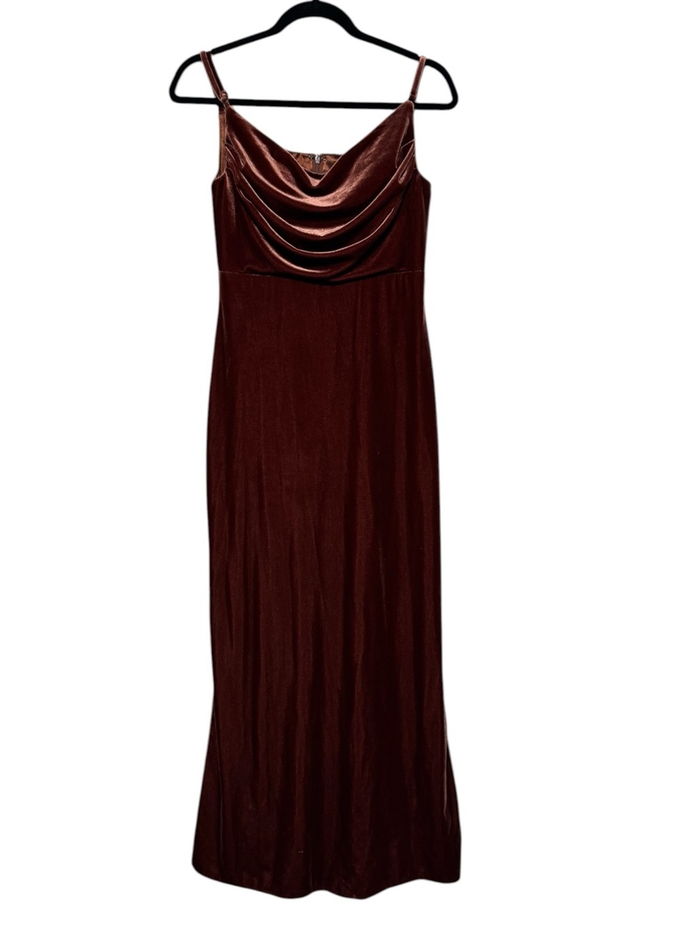 Revelry Skye Velvet Dress Size 6 Copper Orange Brown Bridesmaid Special Occasion